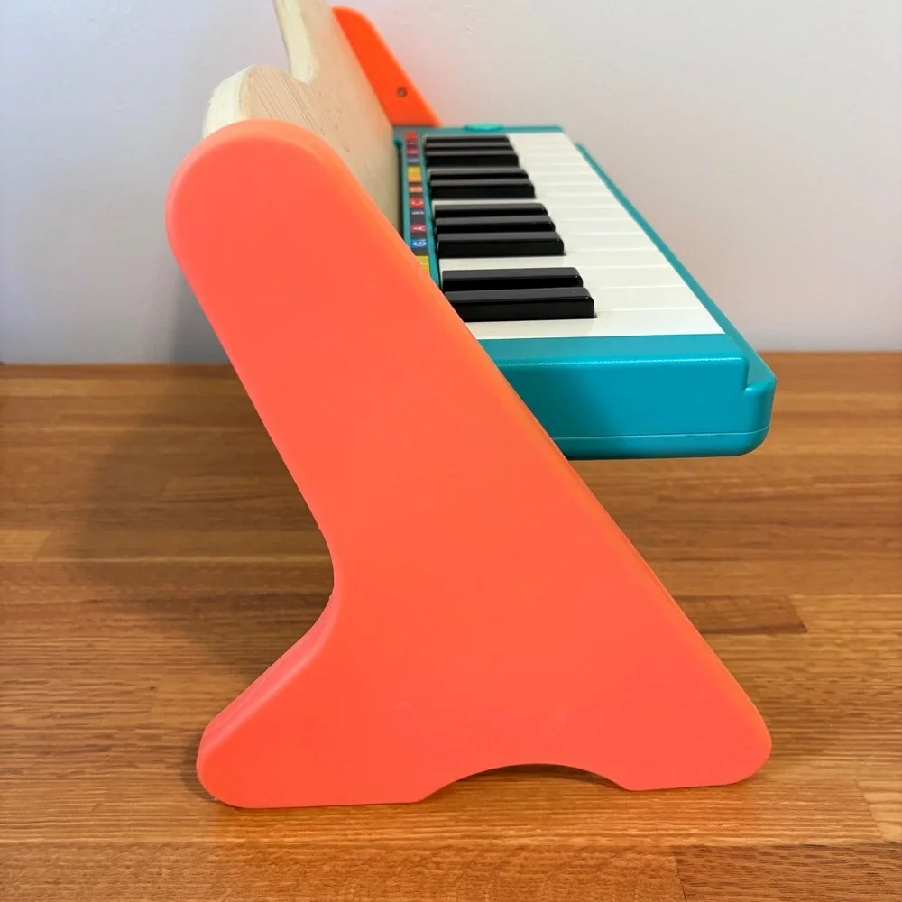 B. toys Wooden Toy Piano 25-Key Electronic Color-coded Kids Classical Music